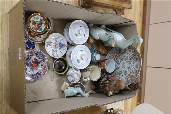 A collection of assorted Chinese and Japanese ceramics etc.